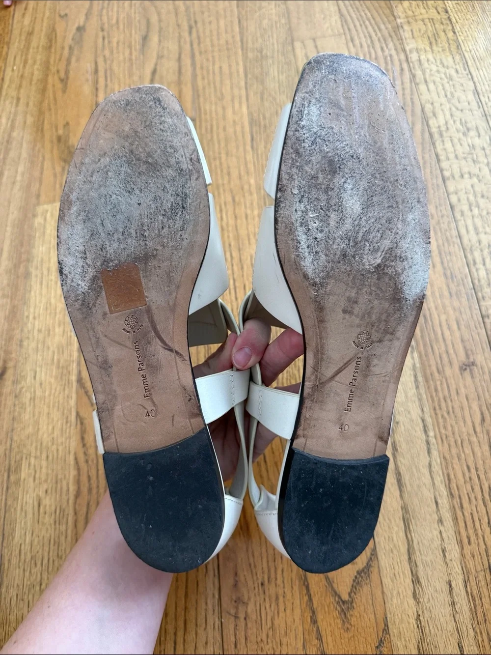 Emme Parsons Ernest Fisherman Shoe Calfskin Ivory size 40 / 9-9.5